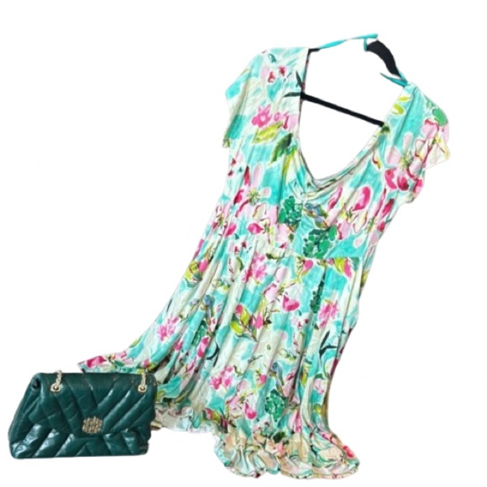 🌸 Torrid Super Soft Floral Multicolor Dress XL